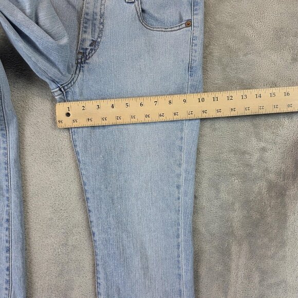 Levis 518 Jeans Womens 7 Juniors Light Wash Superlow Boot Cut Frayed Hem Y2K - Picture 6 of 15